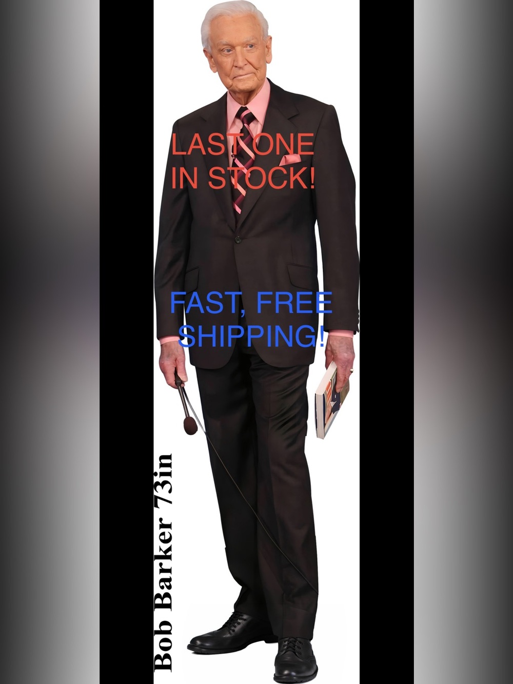 Bob Barker Price is Right Life Size Cardboard Cutout.  FREE SHIP! LAST ONE!